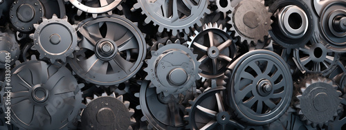 Wallpaper Mural gears close-up. abstract industrial background. Generative Ai.  Torontodigital.ca