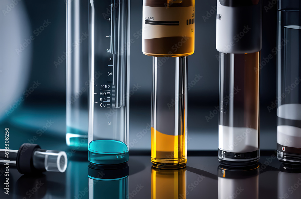 Test tube in laboratory, closeup shot Test tube in laboratory, closeup shot
