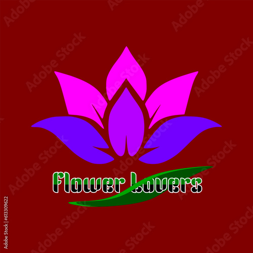 "Flower Lovers" typography, perfect for printing on t-shirts, jackets, hats, stickers or accessories