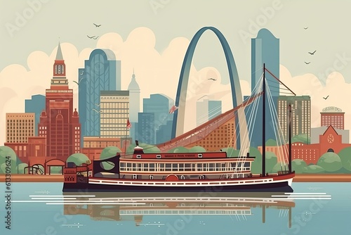 Illustration of St. Louis Missouri