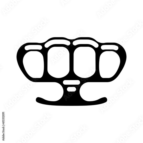 brass knuckles weapon military glyph icon vector. brass knuckles weapon military sign. isolated symbol illustration