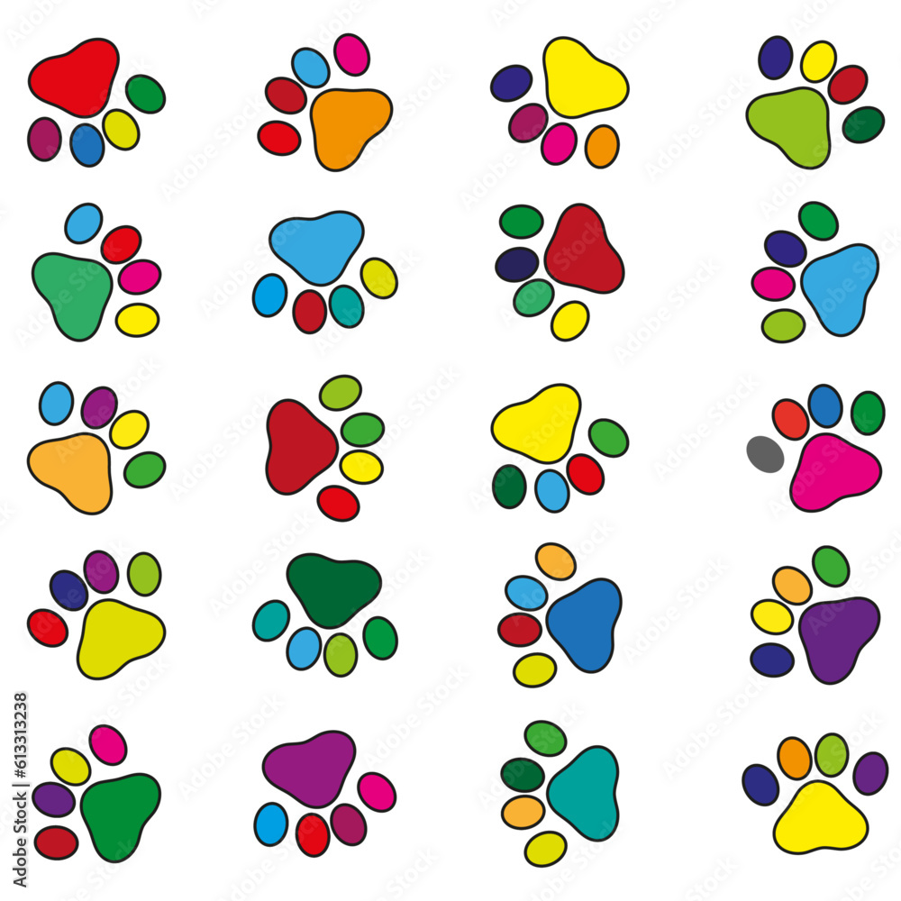 Fototapeta premium Premium pattern and design of colored legs on a white background
