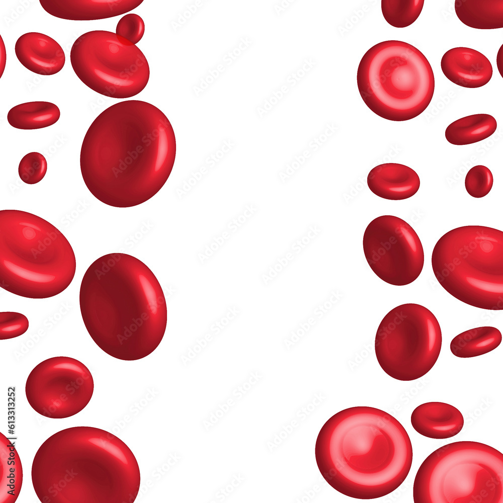 Vertical falling red blood cells with copyspace Vertical falling red blood cells with copyspace
