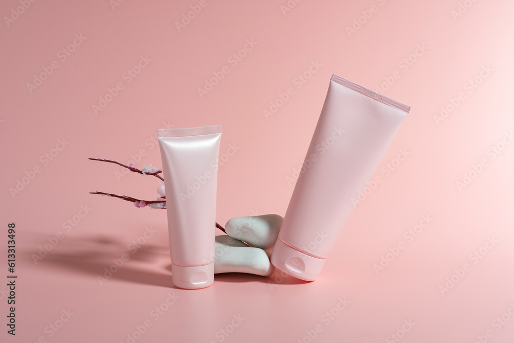Pink face cream