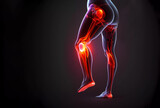 Joint training. Arthrosis. Inflammation of the joints. Pain in the joints. Banner. generated by AI