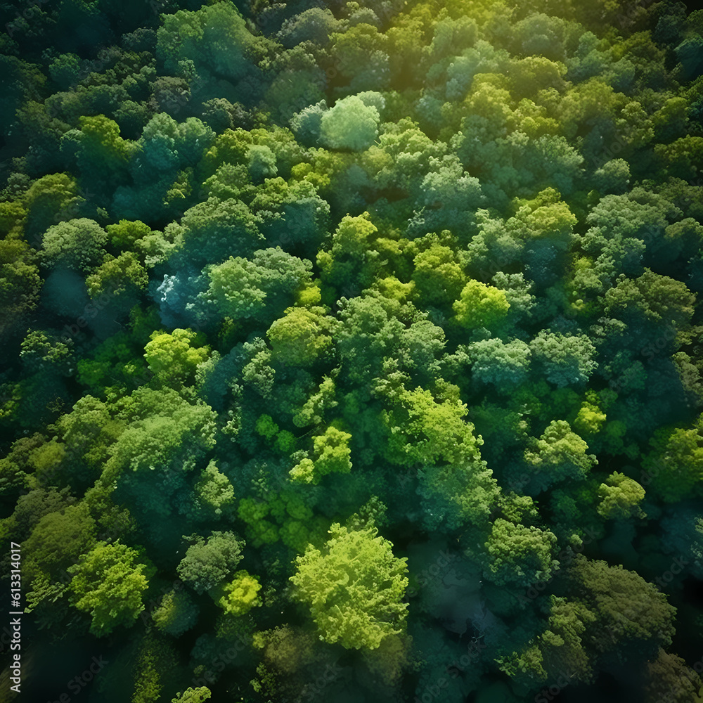 Green Forest Aero View