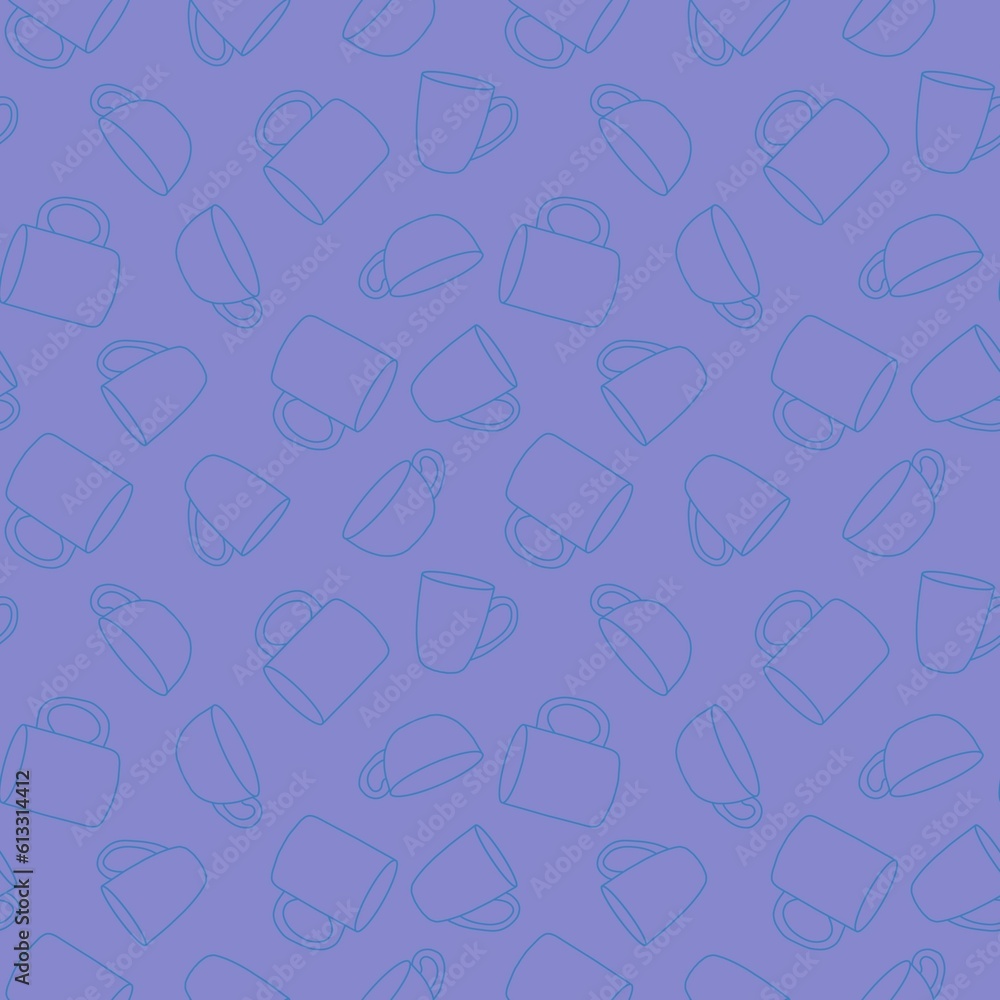 Cartoon cups seamless pattern for wrapping paper and fabrics and linens and kids clothes print and kitchen Cartoon cups seamless pattern for wrapping paper and fabrics and linens and kids clothes print and kitchen