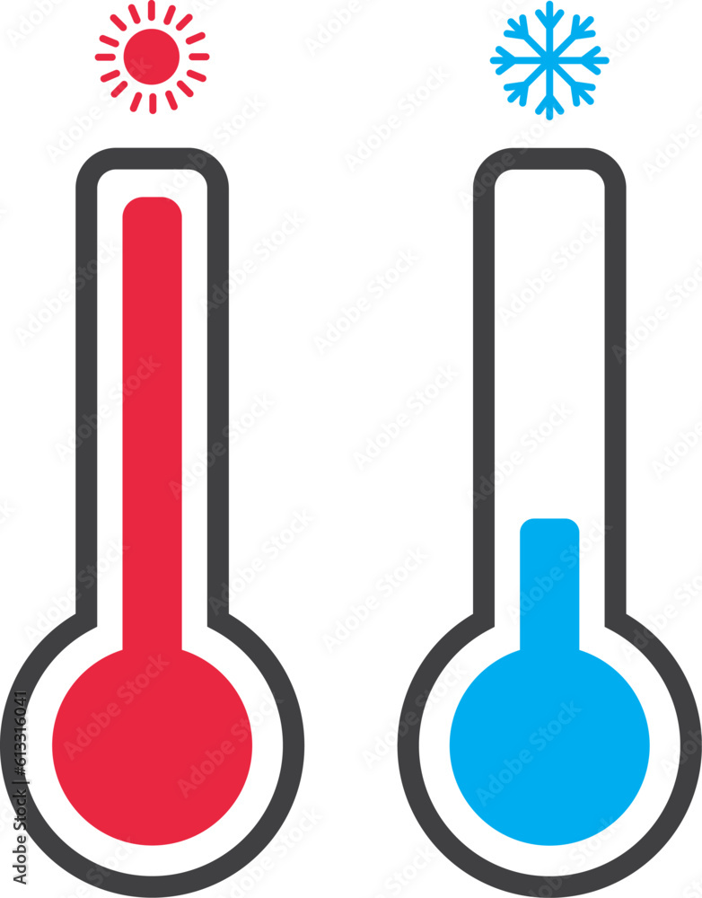 Celsius and fahrenheit meteorology thermometers measuring heat and cold. Celsius and fahrenheit meteorology thermometers measuring heat and cold.