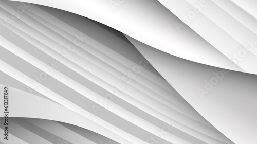 Abstract white and gray color background texture with diagonal lines. Abstract geometric white and gray color background. Layout of shape paper cut. Gradient stripes layers. © Igor
