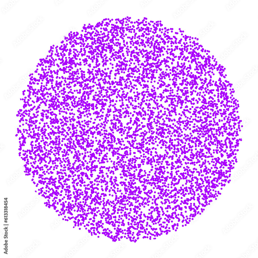 A Purple Circle Made Up of Many Small Dots A Purple Circle Made Up of Many Small Dots