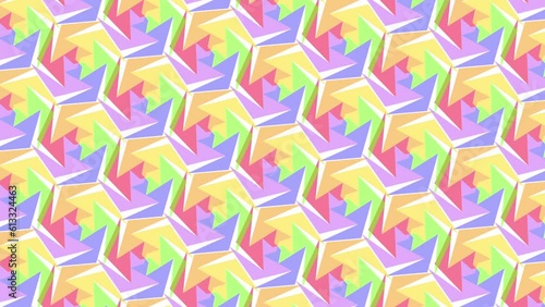 Polygon-6a Colorful Animated Hexagon Pattern (Sequence c1)