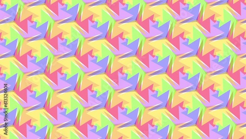 Polygon-6a Animated Rainbow Pattern (Sequence B1)