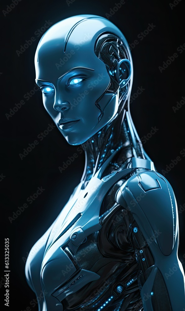 Beautiful Humanoid Robot Portrait
AI-Generated
