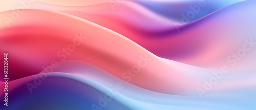 Abstract soft-colored wavy background with a 3D expression. Flow and harmony concept. Generated by AI.