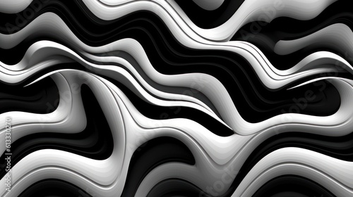 Black and White Geometry Minimal Trendy Background. Made With Generative AI.