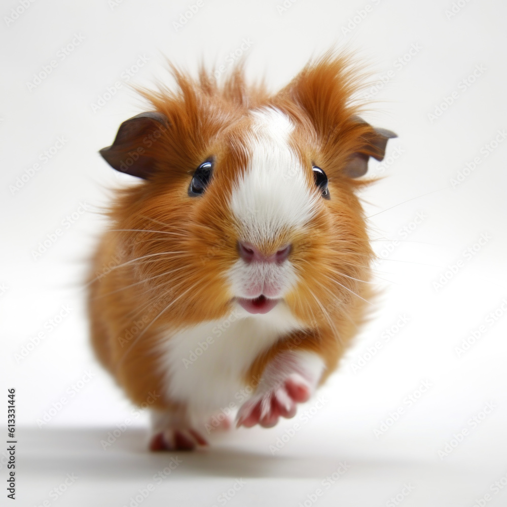 Adorable Cute Funny Baby Guinea Pig Running Close Up Portrait Photo Illustration on White Background Nursery, Kid's, Children's room, pediatric office Digital Wall Print Art Nature Generative AI Adorable Cute Funny Baby Guinea Pig Running Close Up Portrait Photo Illustration on White Background Nursery, Kid's, Children's room, pediatric office Digital Wall Print Art Nature Generative AI