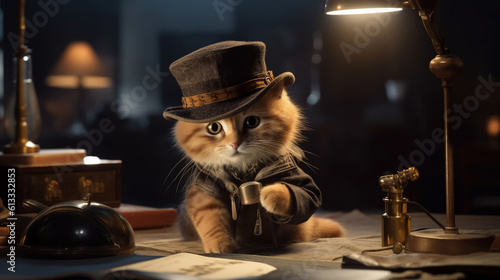 Kitty the detective is solving the cutest mysteries