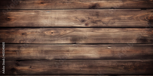 Dark wood planks texture background, old brown wooden wall of barn, generative AIv
