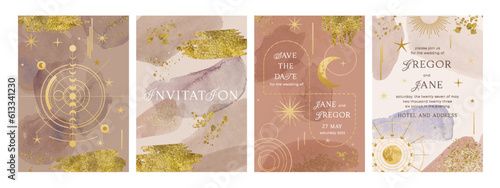 Luxury wedding invitation set