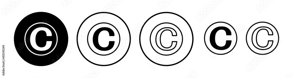Copyright icon vector. copyright symbol Copyright icon vector. copyright symbol