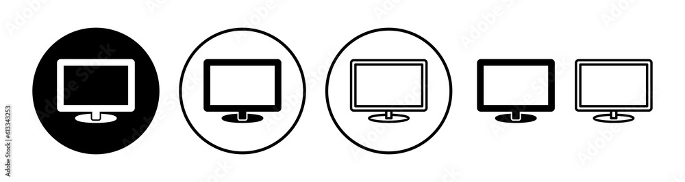 Computer icon vector. computer monitor icon. Computer icon vector. computer monitor icon.