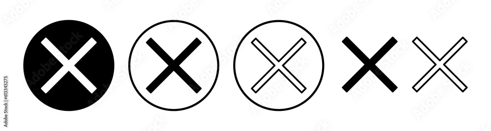 Obraz premium Close vector icon. Delete icon. remove, cancel, exit symbol.