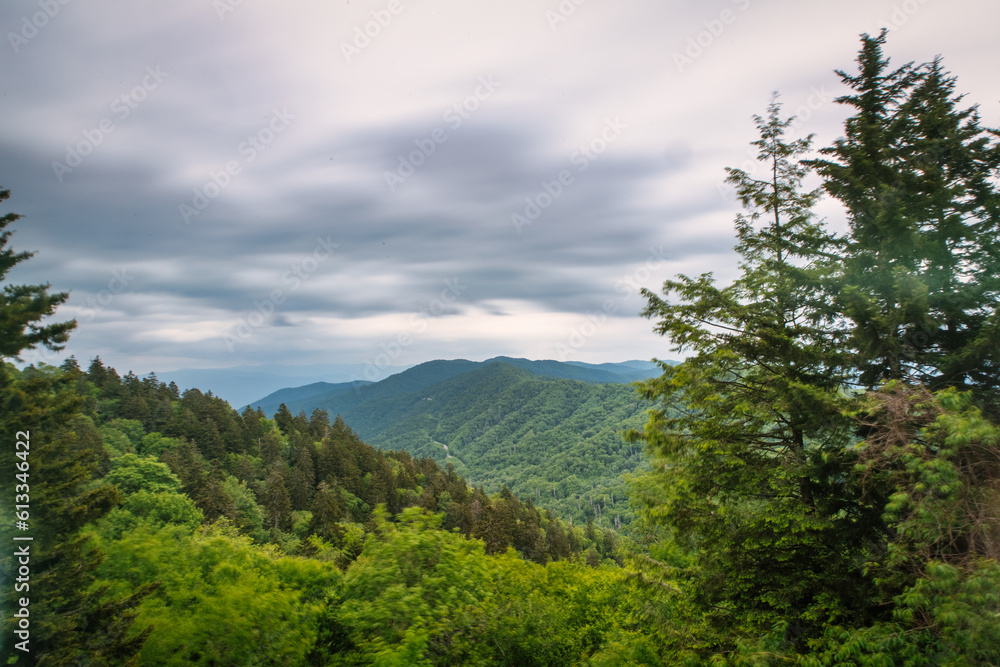 clouds over the mountains