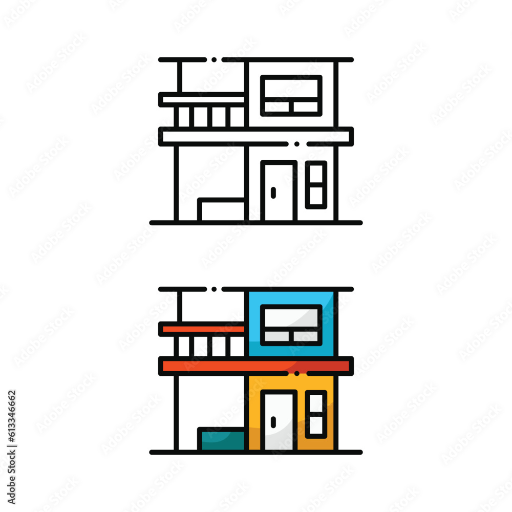 Home icon design in two variation color Home icon design in two variation color