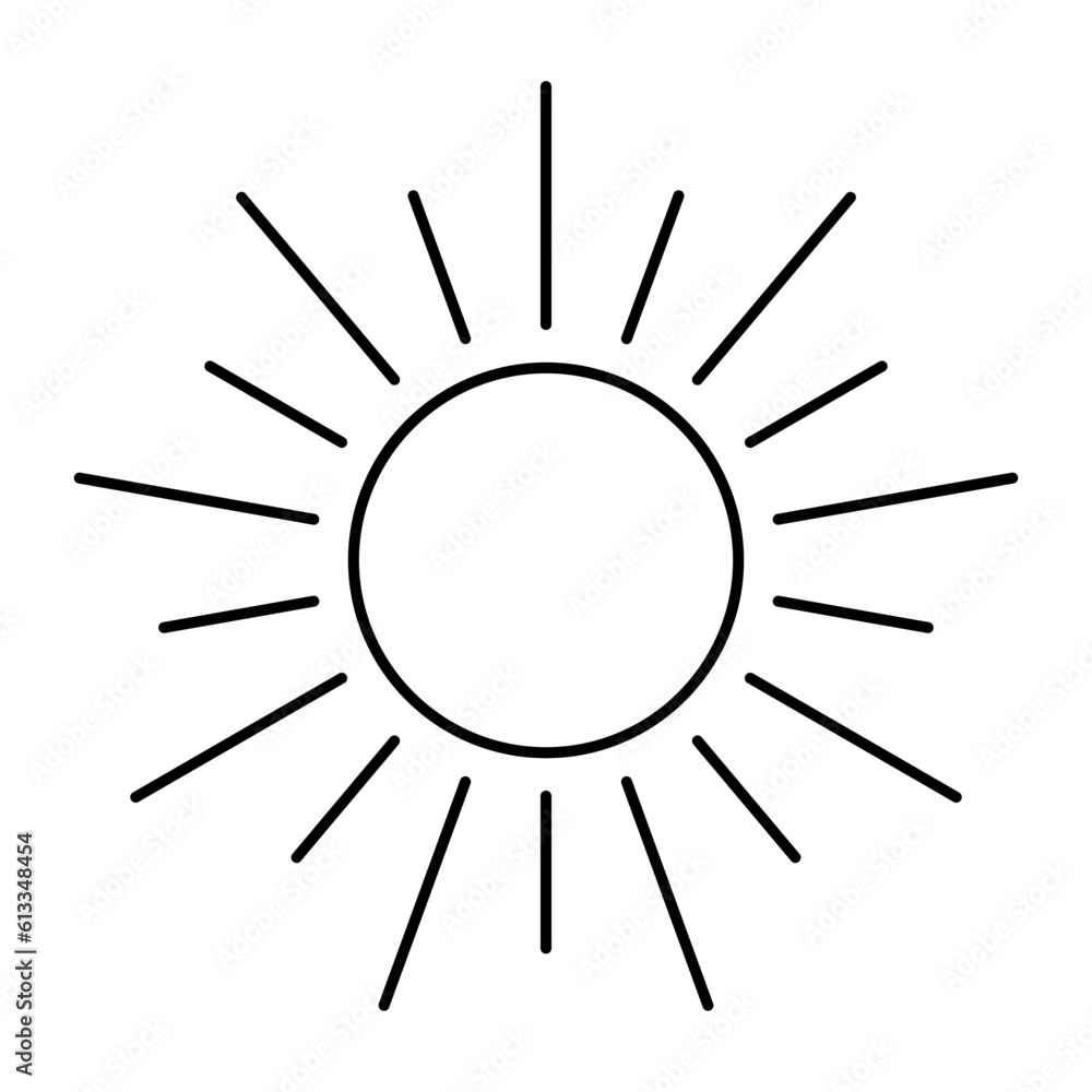 sun icon. Vector illustration. stock image.