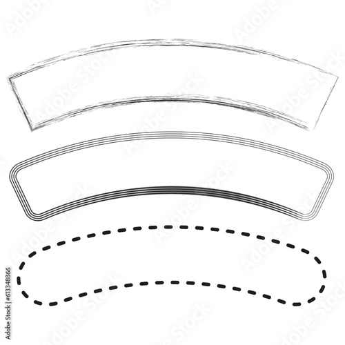 Plaques, empty billboards, banner or button shapes. Vector illustration. stock image.
