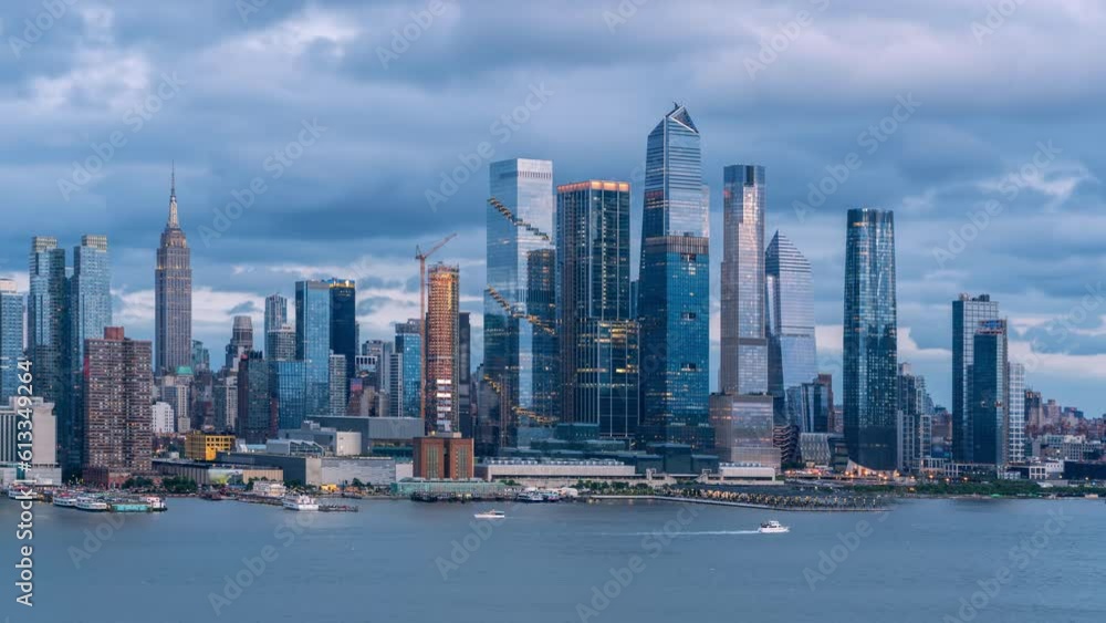 Midotwn Manhattan and Hudson Yards Cityscape Time Lapse Midotwn Manhattan and Hudson Yards Cityscape Time Lapse