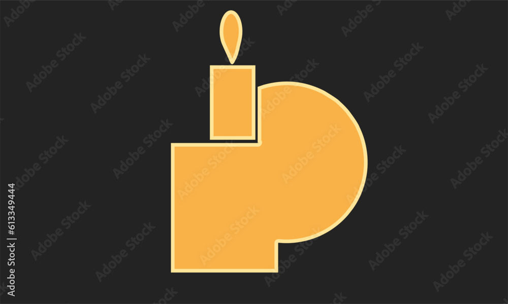 The match logo and the baby cradle rolled into one. Simple logo. The match logo and the baby cradle rolled into one. Simple logo.