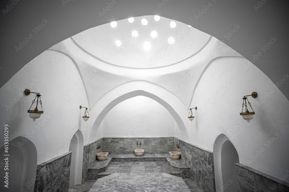 Historical namazgah turkish bath. Konak, izmir. - obrazy, fototapety, plakaty 