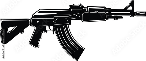 Assault Rifle Gun Isolated image for t-shirt 