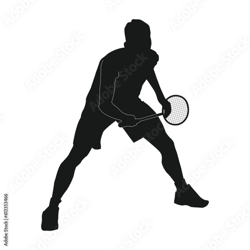 people are playing badminton vector