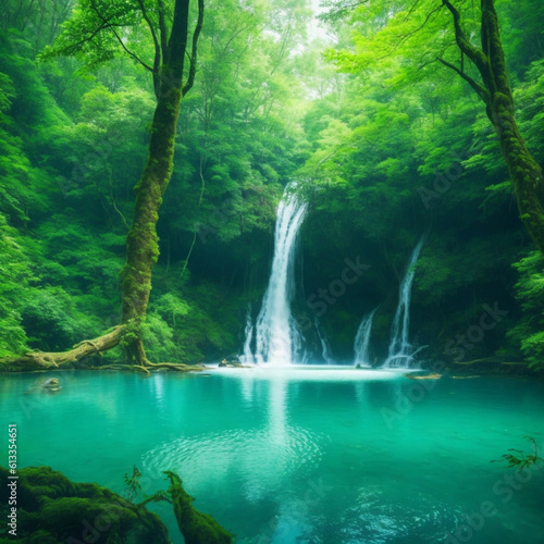 waterfall in the jungle © Powerof