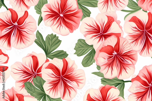 Graphical design pattern of summer flowers based on generative AI