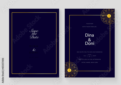 Mandala business card mandala background gold color design