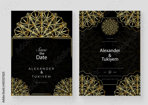 Luxury ornamental mandala design background in gold color