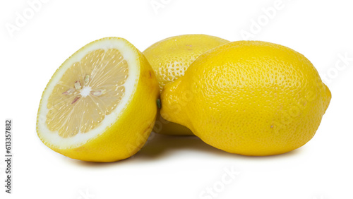lemon on white background