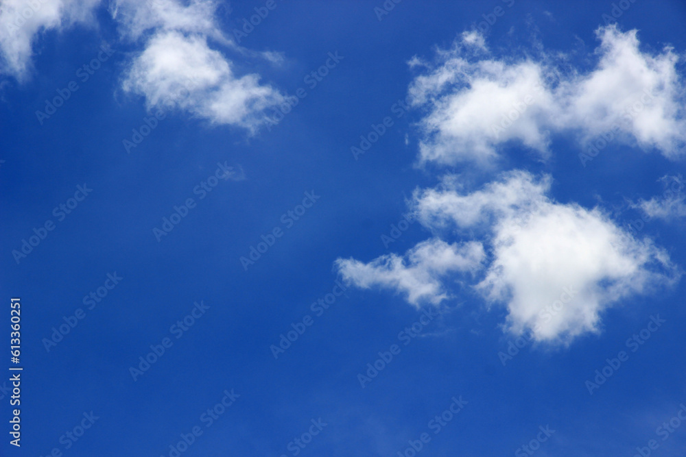 Fototapeta premium Blue sky with clouds background.It's beautiful and natural.