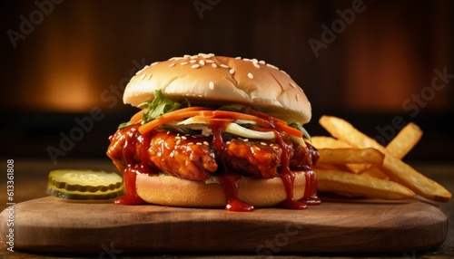 Korean Honey Gochujang Chicken Sandwich