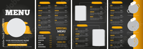 Restaurant cafe menu, template design. antique template for restaurant menu design, Vector layered.