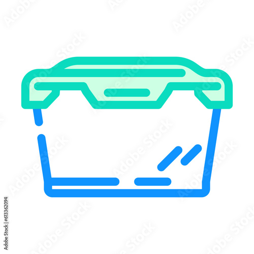 lunch box glass school color icon vector. lunch box glass school sign. isolated symbol illustration