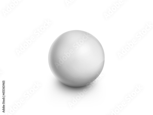 White sphere, transparent background
