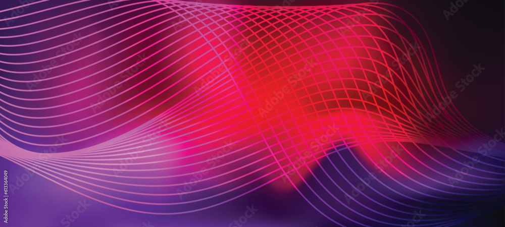 3D Sound waves neon line on blurred. Big data abstract visualization. Digital technology concept: virtual landscape. Futuristic background. Website landing page template. 3D Sound waves neon line on blurred. Big data abstract visualization. Digital technology concept: virtual landscape. Futuristic background. Website landing page template.