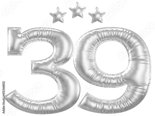39 year anniversary number silver photo