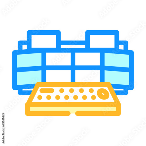 newsroom news media color icon vector. newsroom news media sign. isolated symbol illustration
