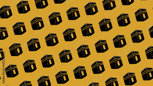 background pattern set of kaaba