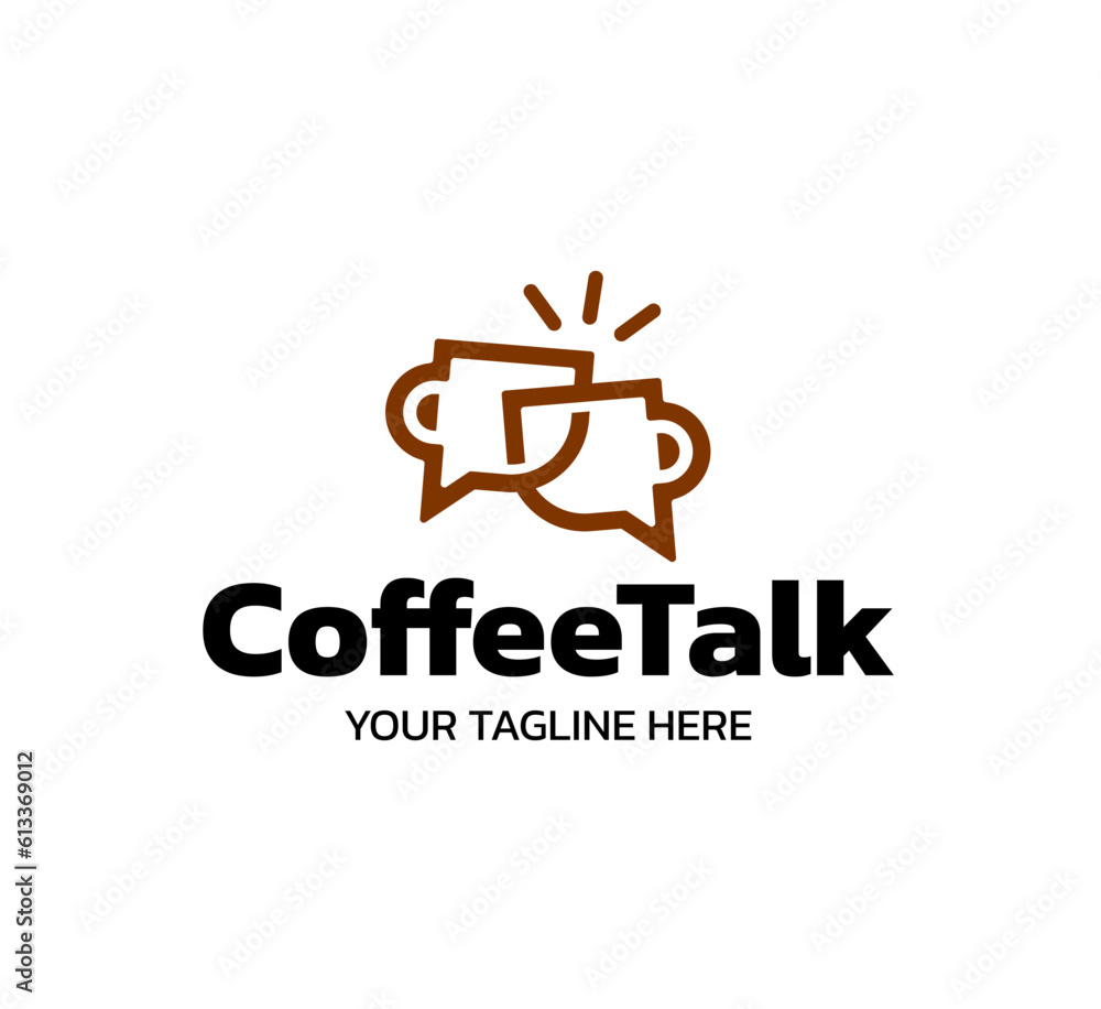 Obraz premium Coffee Talk Logo Design for your Business